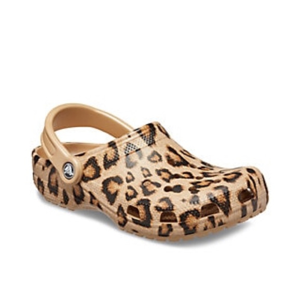 Crocs classic cheetah / leopard print clogs! Sz. 8